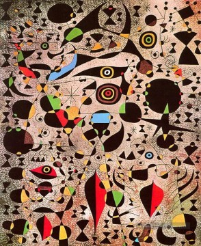 Femme encerclée par le vol d’un oiseau Joan Miro Peinture à l'huile
